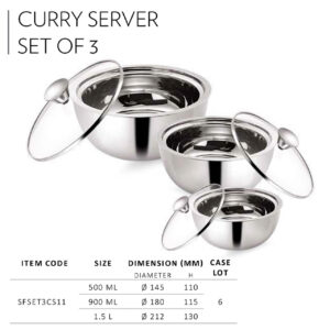 Curry Server Set of 3