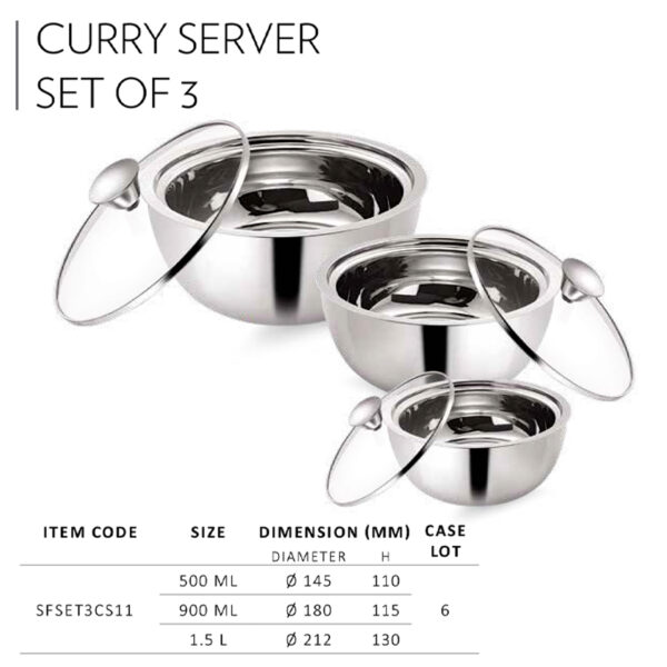 Curry Server Set of 3