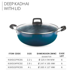 Deep Kadai with Lid