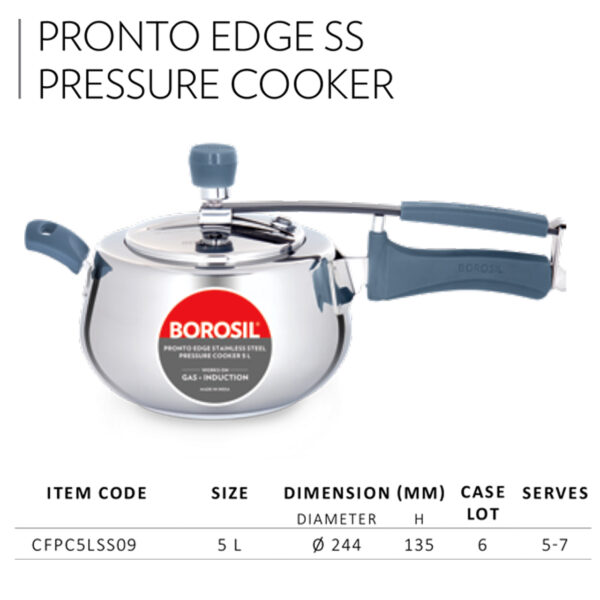 Pronto Edges SS Pressure Cooker 02