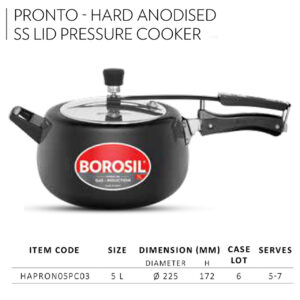 Pronto Hard Anodised SS LID Pressure Cooker 02