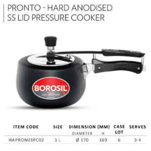 Pronto Hard Anodised SS LID Pressure Cooker
