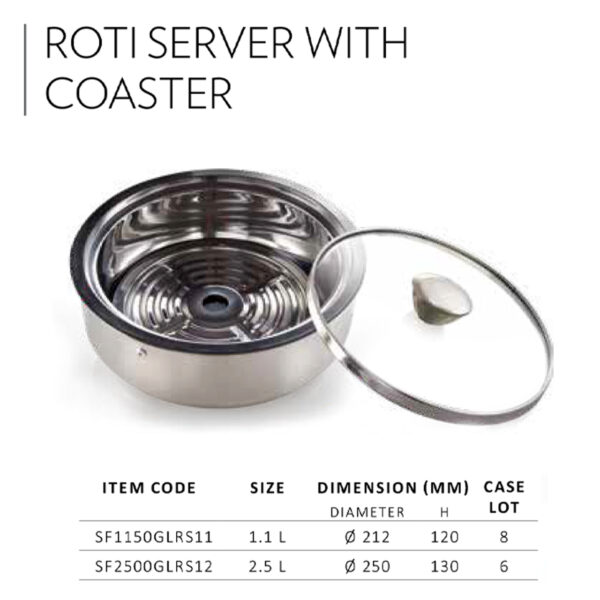 Roti Server Withy Coaster