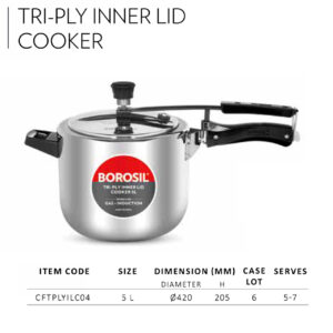 Tri Ply Inner LID Cooker 5 L