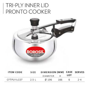 Tri Ply Inner LID Pronto Cooker 2.5 L