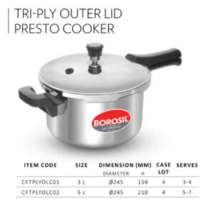 Tri Ply Inner LID Pronto Cooker 3 & 5 L