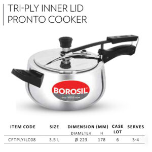 Tri Ply Inner LID Pronto Cooker 3.5 L